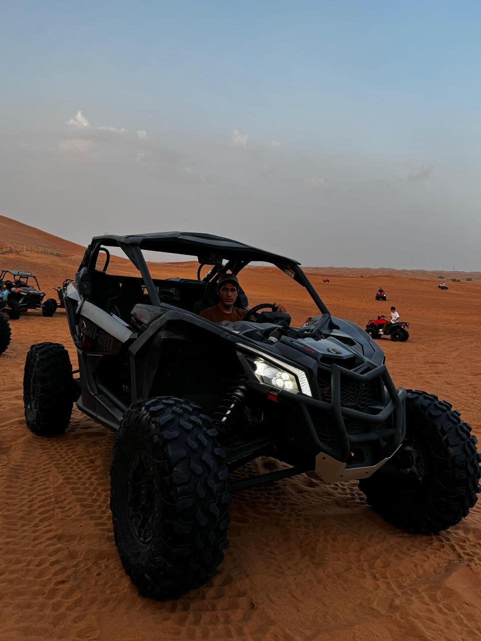 Can-Am 1000cc buggy lineup at base camp